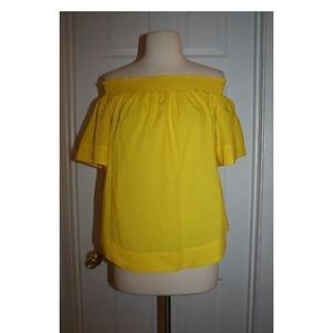 J.CREW PETITE COTTON OFF-THE-SHOULDER TOP.